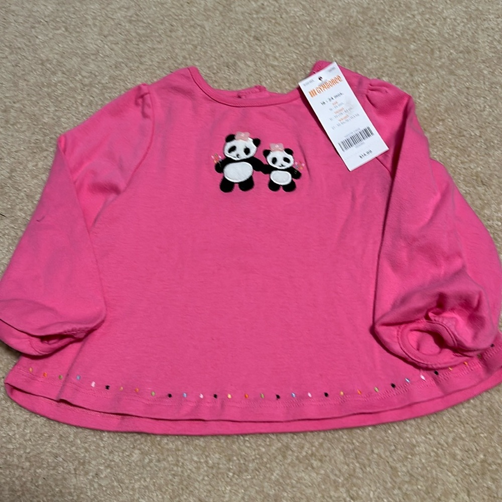 Gymboree long sleeve panda shirt